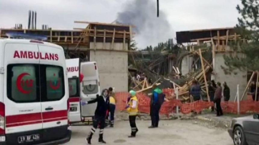 &Ccedil;orum&rsquo;da M&uuml;ze İnşaatında &Ccedil;&ouml;kme: 6 Yaralı