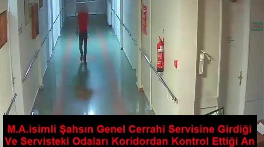 Hastanelere Dadanan Hırsız G&uuml;venlik Kameralarına Yakalandı