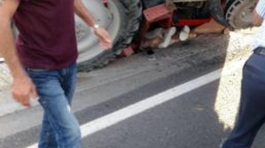 Devrilen Trakt&ouml;r&uuml;n Altında Kalan 3 Kişi Yaralandı