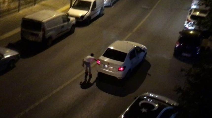 (&ouml;zel) Patenli Gencin Tehlikeli Şovu Kamerada