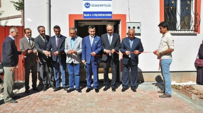 G&ouml;lbaşı İl&ccedil;esinde Kuran Kursu A&ccedil;ılışı Yapıldı