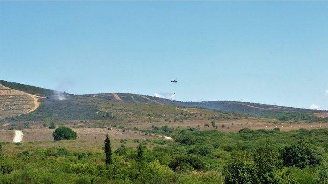 Tuzla Piyade Okulu İçerisinde Bulunan Otluk Alanda Yangın Çıktı