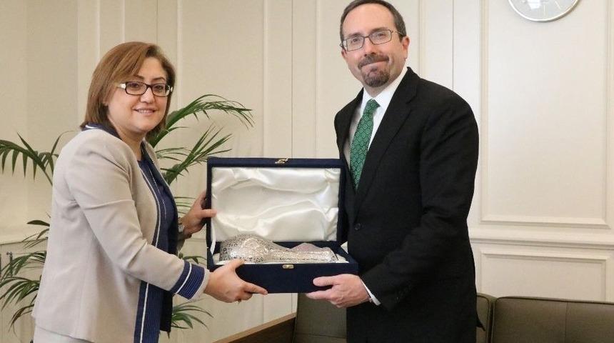 Abd&rsquo;nin T&uuml;rkiye B&uuml;y&uuml;kel&ccedil;isi Bass&rsquo;tan Şahin&rsquo;e Veda Ziyareti