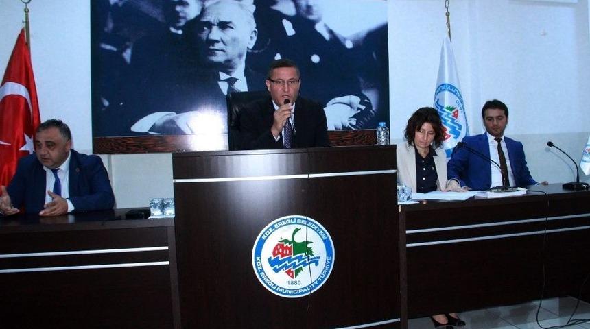 Kdz. Ereğli Belediyesi Meclisi &Uuml;&ccedil;&uuml;nc&uuml; Kez Toplandı