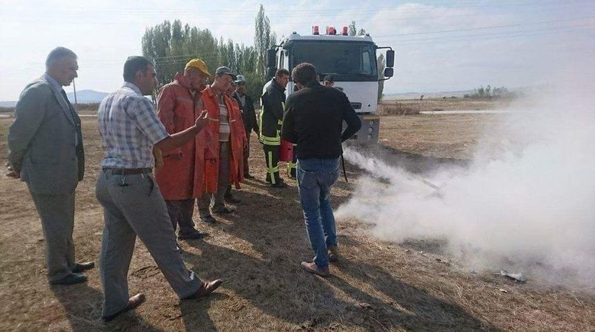 Belediye &Ccedil;alışanlarına Yangın Tatbikatı