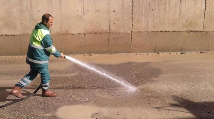 Şehir Merkezinde Genel Temizlik &Ccedil;alışması Yapılıyor