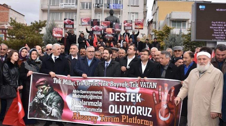 Aksaray&rsquo;dan Zeytin Dalı Harekatı&rsquo;na Destek