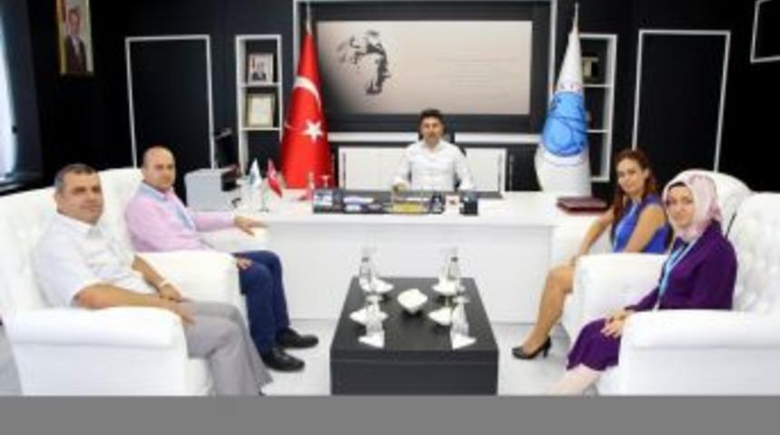 Devlet Hastanesi Y&ouml;netiminden Rekt&ouml;r Karacoşkun&rsquo;a Ziyaret