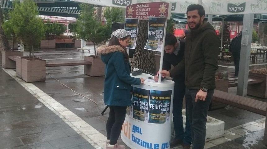 Zeytin Dalı Harekatı İ&ccedil;in Uşak&rsquo;ta Okuma Kampanyası Başlatıldı