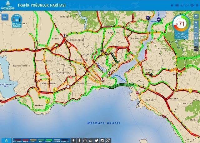 İstanbul’da Sağanak Yağış Trafiği Olumsuz Etkiledi