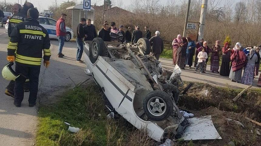 Samsun&rsquo;da Trafik Kazası: 1 &Ouml;l&uuml;, 3 Yaralı