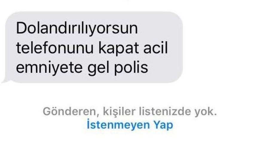 Polis Sms Attı, Yaşlı Adam 190 Bin Lirasını Kaptırmaktan Kurtuldu