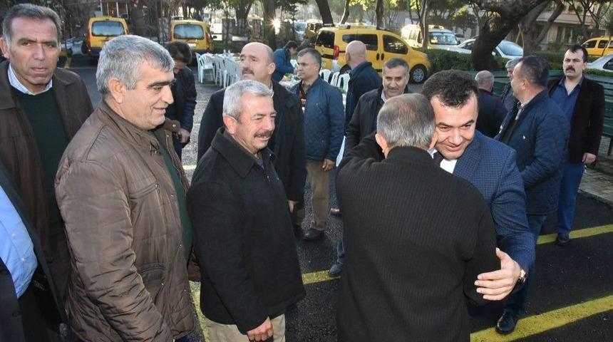 Y&uuml;cel, Otogar Taksi Şof&ouml;rleri İle Bir Araya Geldi