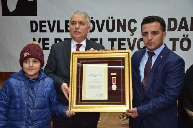 Muş’ta Devlet Övünç Madalyası Ve Beratı Tevcih Töreni