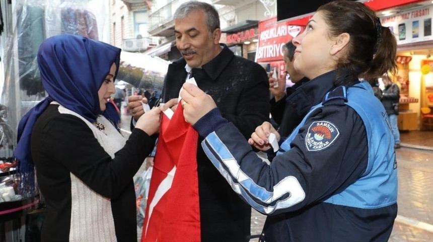İlkadım&rsquo;dan &lsquo;zeytin Dalı&rsquo;na Bayraklı Destek