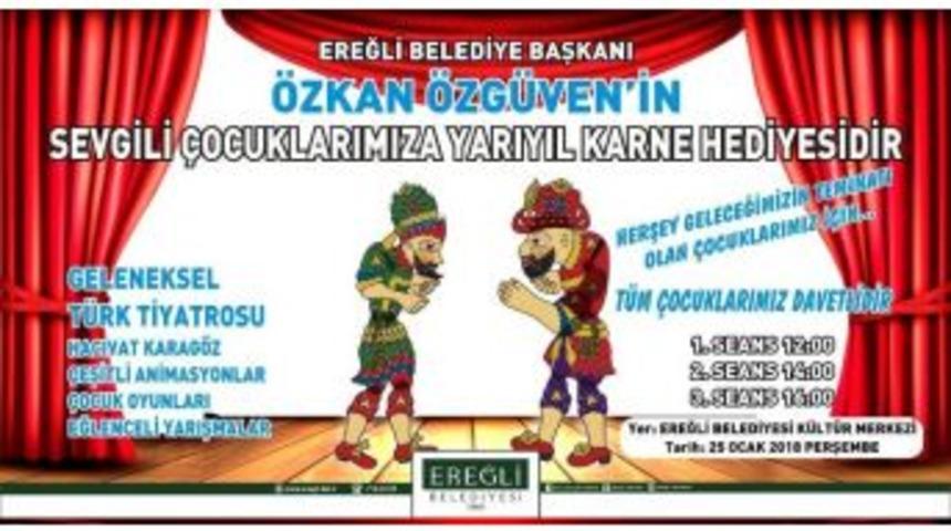 Başkan &Ouml;zg&uuml;ven&rsquo;den &Ccedil;ocuklara Karne Hediyesi