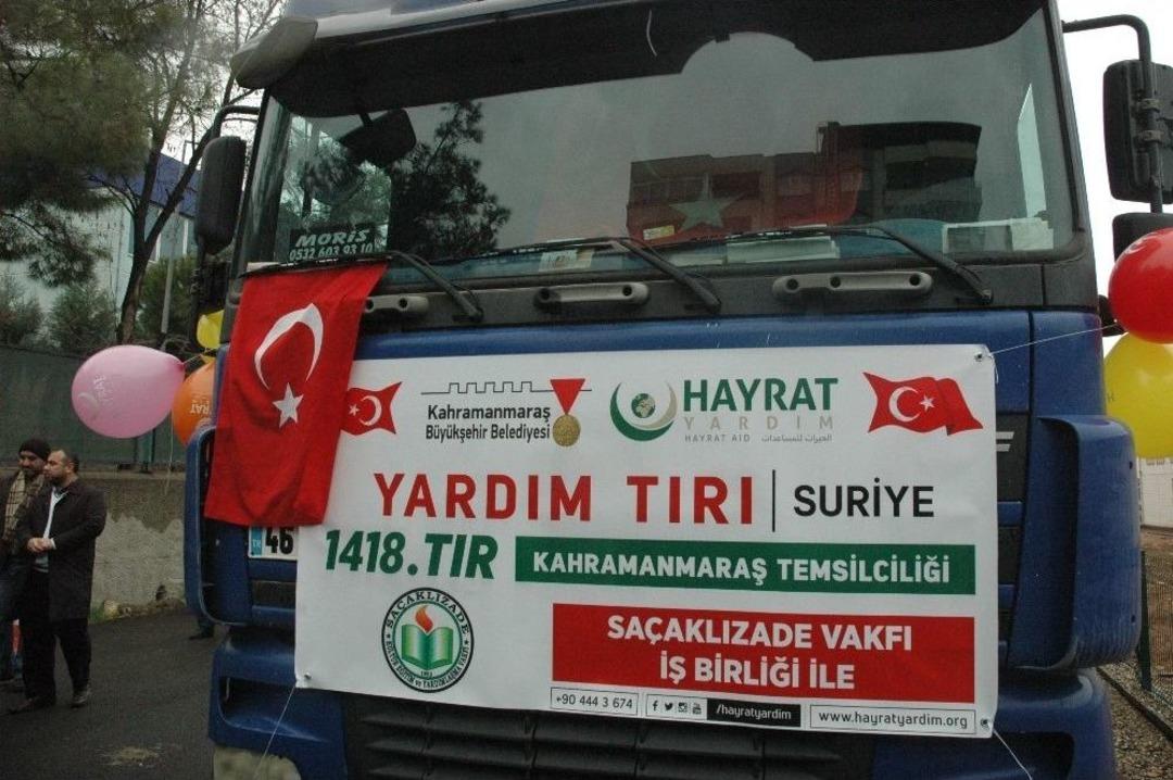 Kahramanmaraş&rsquo;tan İdlib&rsquo;e 3 Tır Yardım