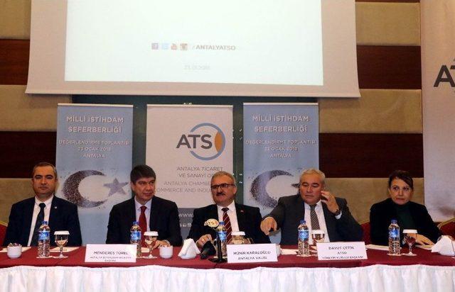 Antalya’da 2018 İstihdam Hedefi En Az 200 Bin