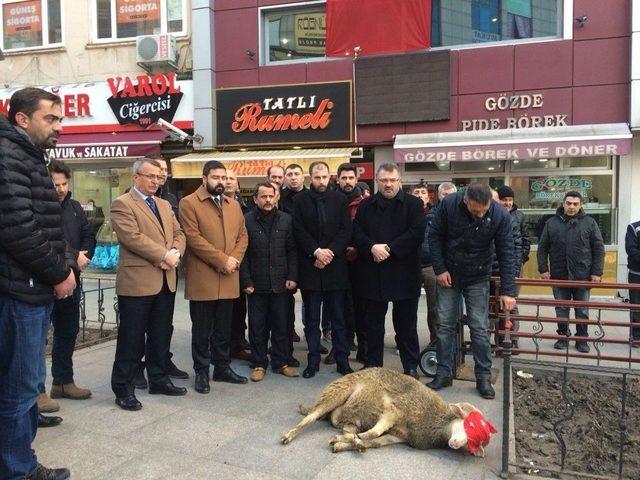 Mhp’liler Afrein’deki Askerlerimiz İçin Koç Kesip Dua Etti