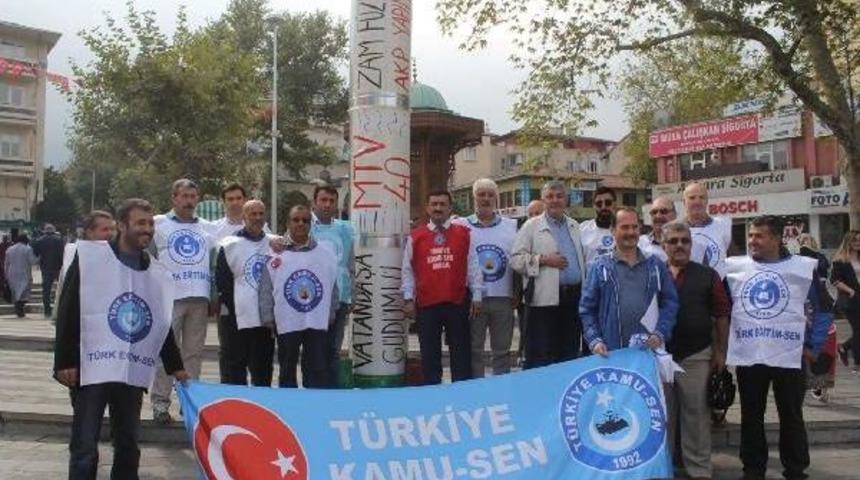 Bursa'da Mtv Zammına 'temsili F&uuml;ze' Ile Tepki