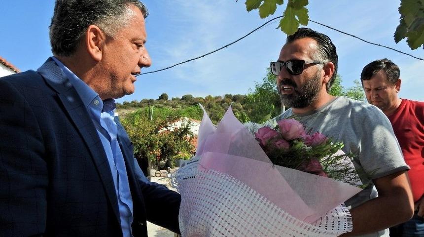 Siyah İnci Dizisinin &Ccedil;ekimleri &Ccedil;eşme&rsquo;de Herkesi Memnun Etti