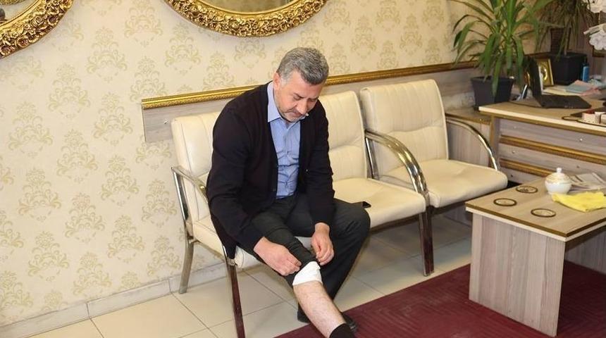 Kaldırım Taşının Azizliğine Uğradı Ayağına Altı Dikiş Atıldı