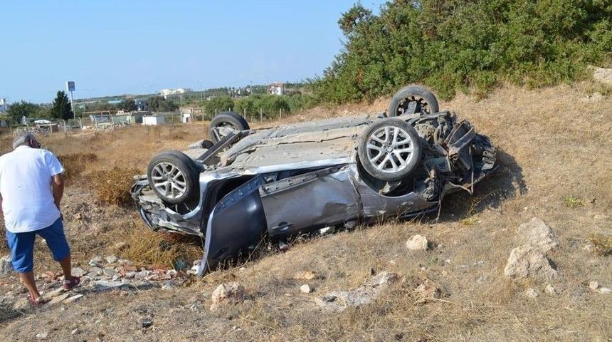 Ters D&ouml;nen Ara&ccedil;tan Yaralı Kurtarıldılar