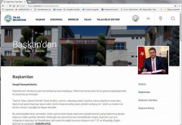 Talas Belediyesi’nin Web Sitesi Yenilendi