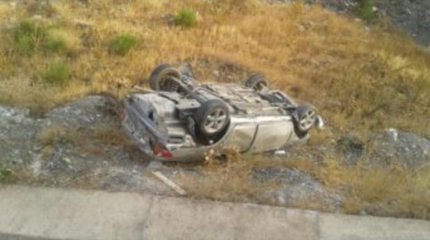 Otomobil Takla Attı: 1 Yaralı