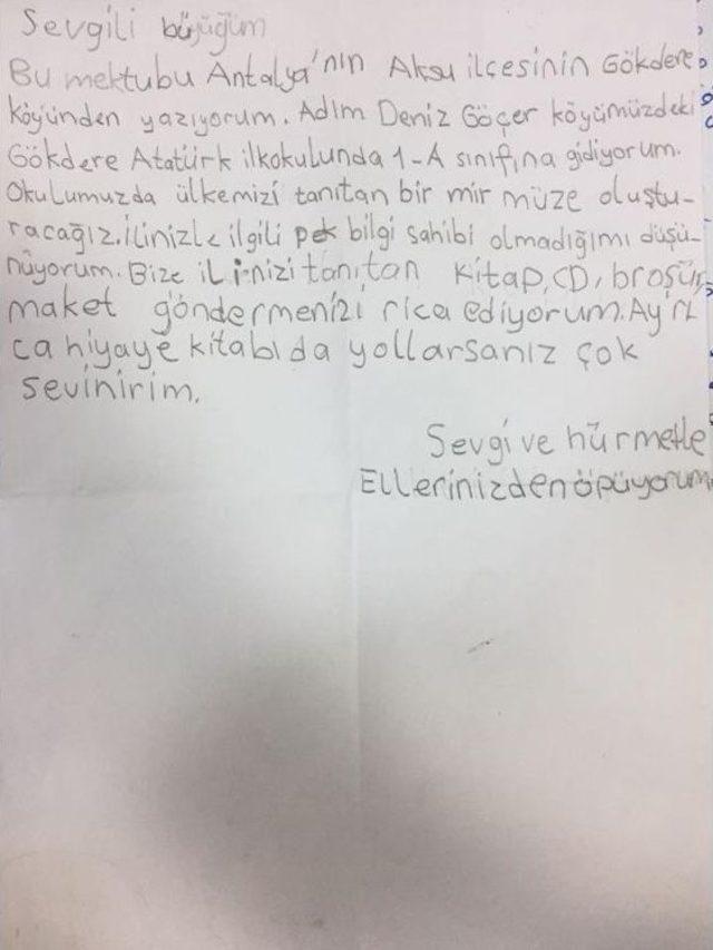 Minik Deniz Bilecik Belediyesi’ne Mektup Yazıp Yayın Talebinde Bulundu