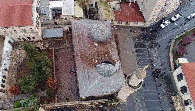 Roket İsabet Eden Cami Havadan Görüntülendi