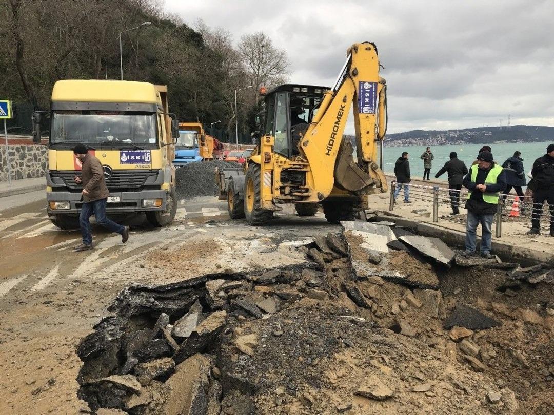 Sarıyer&rsquo;de Sahil Yolu &Ccedil;&ouml;kt&uuml;