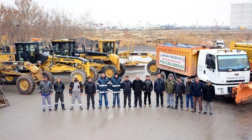 Aksaray&rsquo;da Karla M&uuml;cadele Ekipleri Sahada