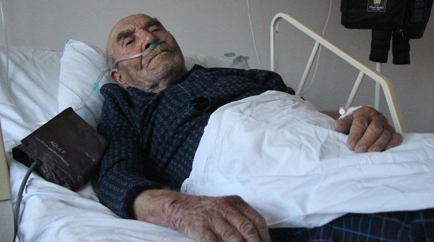 Yanan Evini Kedisine Sarılarak İzleyen Ali Dede Hastaneye Kaldırıldı