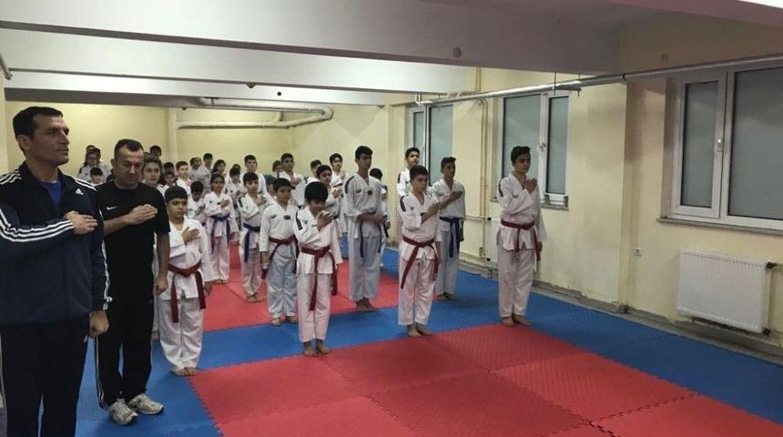 Kırkağa&ccedil;&rsquo;ta Tekvando Kuşak Sınavı Heyecanı