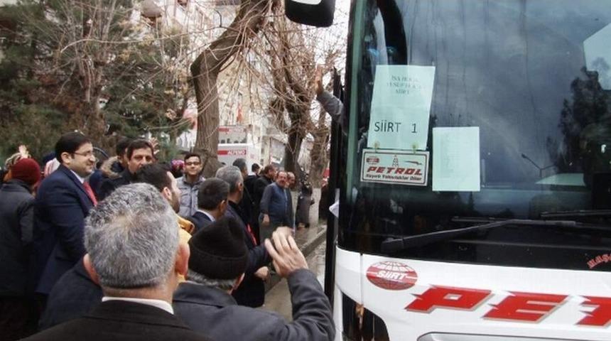 Siirt&rsquo;te Umre&rsquo;ye Gidecekler Dualarla Uğurlandı