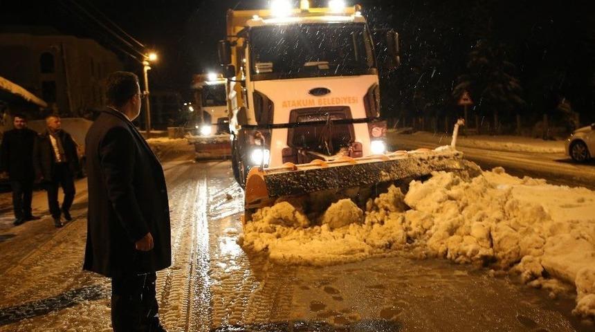 Atakum’da 24 Saat Kar Mesaisi