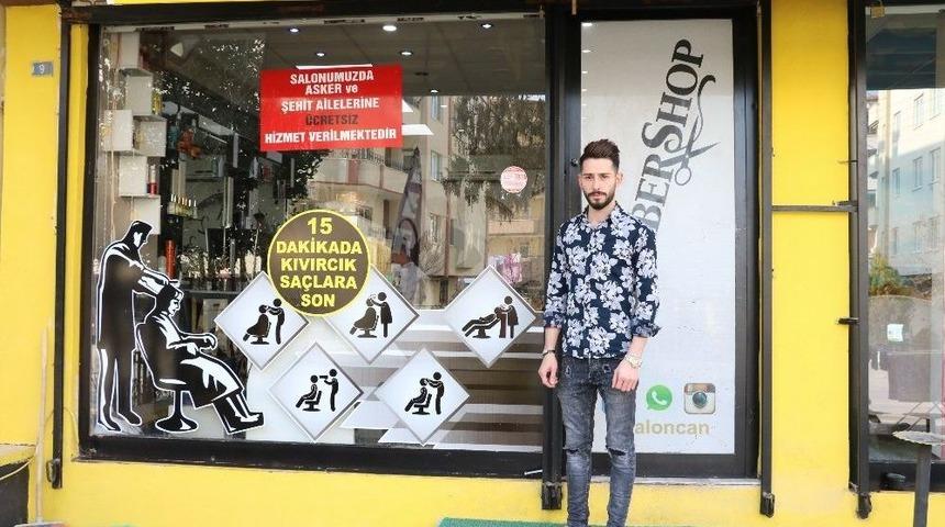 (&ouml;zel Haber) Askerlere &Uuml;cretsiz Damat Tıraşı