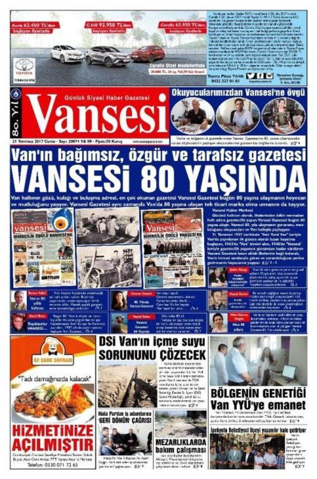 Vansesi Gazetesi’nden Bir İlk Daha