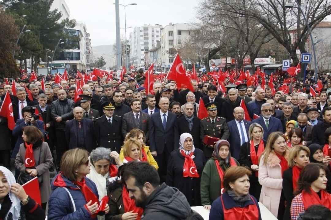 &Ccedil;ankırılı Kadınlardan Afrin&rsquo;deki Mehmet&ccedil;iğe Destek Mitingi