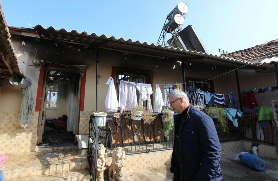 Evi Yanan Aileye Başkan Yaralı Sahip &Ccedil;ıktı