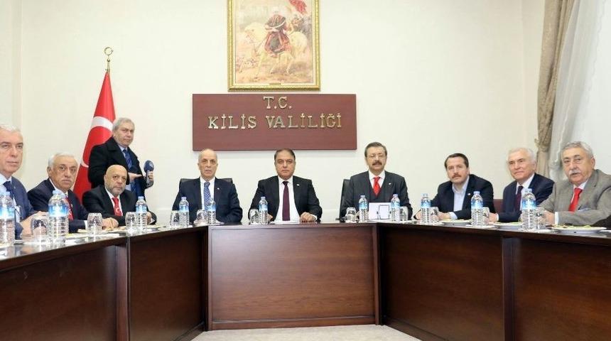 (d&uuml;zeltme) Rifat Hisarcıklıoğlu Ve Sendika Temsilcileri Kilis&rsquo;te