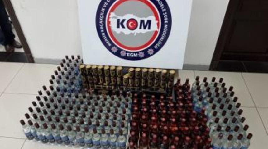 Mersin&rsquo;de 417 Şişe Sahte İ&ccedil;ki Ele Ge&ccedil;irildi