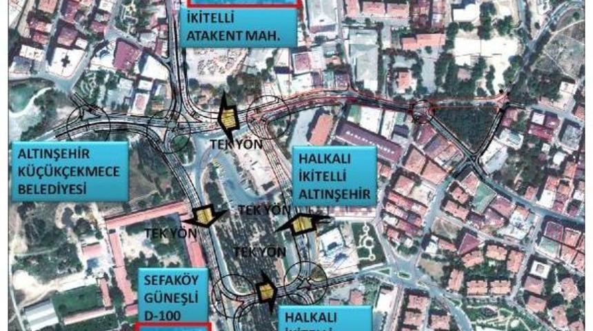 Halkali Meydani Ve &Ccedil;evresinde Trafiği Rahatlatacak &Ccedil;alişma