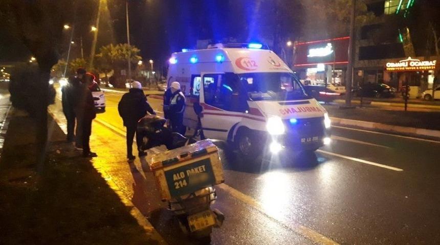 Motosiklet Kayganlaşan Yolda Devrildi: 1 Yaralı