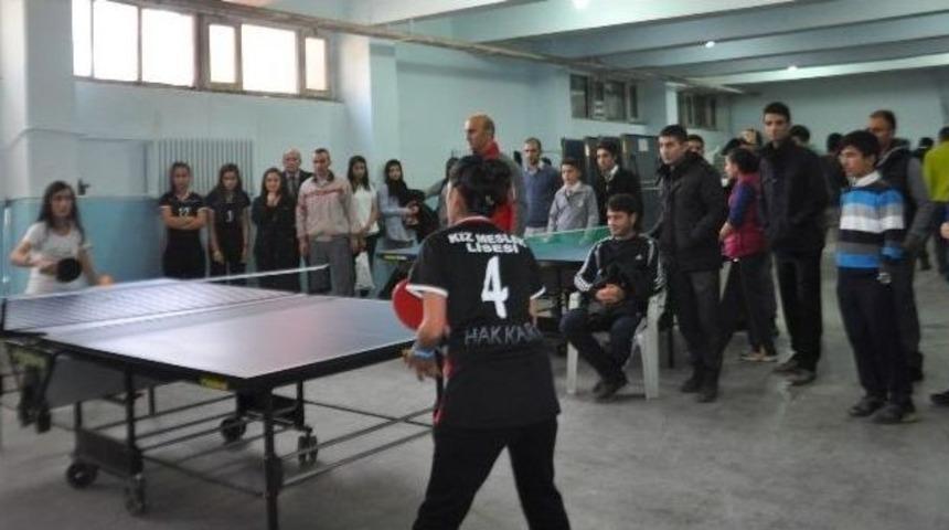 Hakkari&rsquo;de Masa Tenisi İl Birinciliği Yarışması