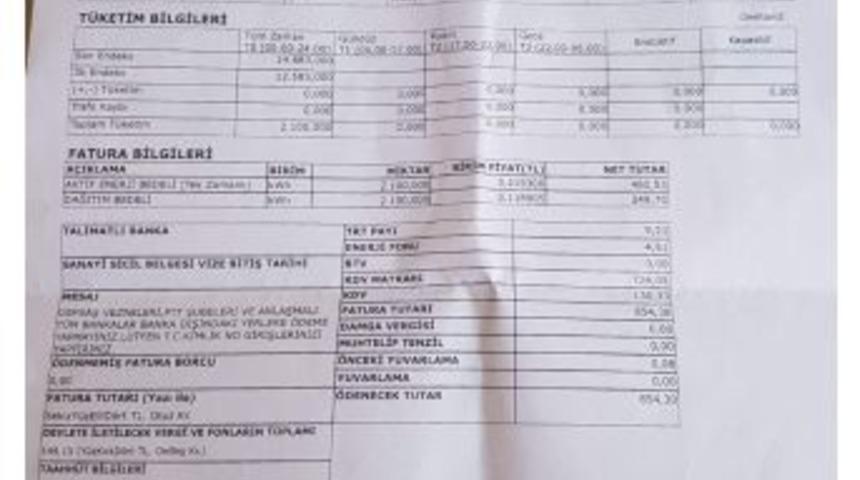 854 Tl&rsquo;lik Elektrik Faturası İtiraz Sonucu 8 Tl&rsquo;ye D&uuml;şt&uuml;
