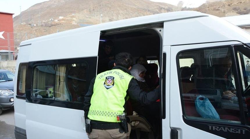 Çatak’ta Okul Servisleri Denetlendi