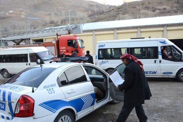 Çatak’ta Okul Servisleri Denetlendi