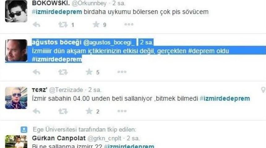 Twiter&rsquo;da Deprem Yorumları
